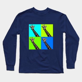 Giraffe Pop Art Long Sleeve T-Shirt